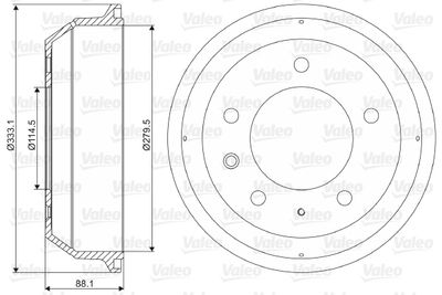 Brake Drum VALEO 237004