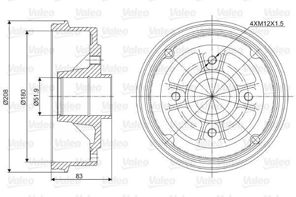 VALEO 237006 Brake Drum
