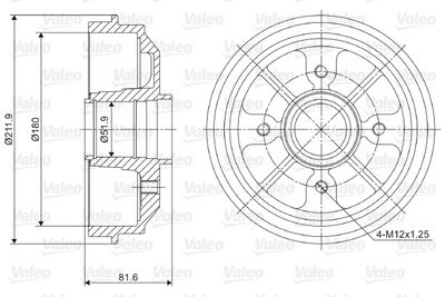 Brake Drum VALEO 237007