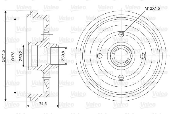 VALEO 237009 Brake Drum