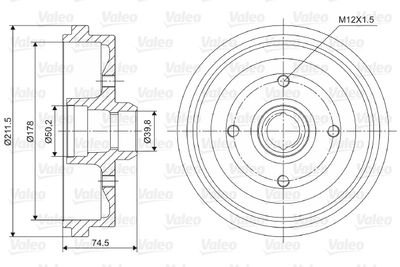 Brake Drum VALEO 237009