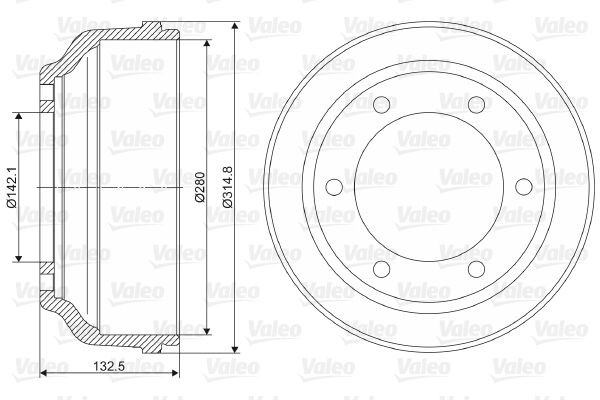 VALEO 237015 Brake Drum