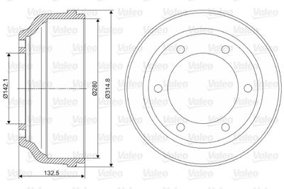 Brake Drum VALEO 237015