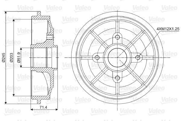 VALEO 237016 Brake Drum