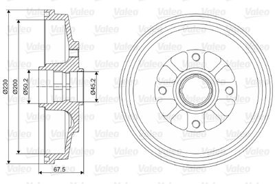 Brake Drum VALEO 237020