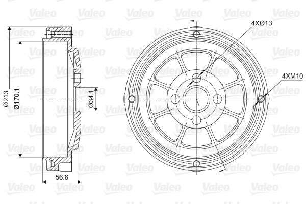 VALEO 237022 Brake Drum
