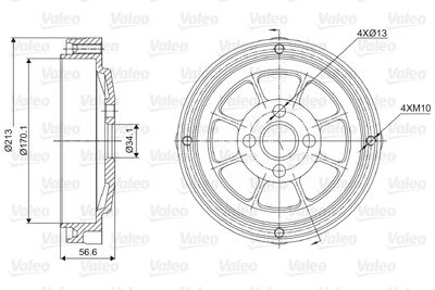 Brake Drum VALEO 237022
