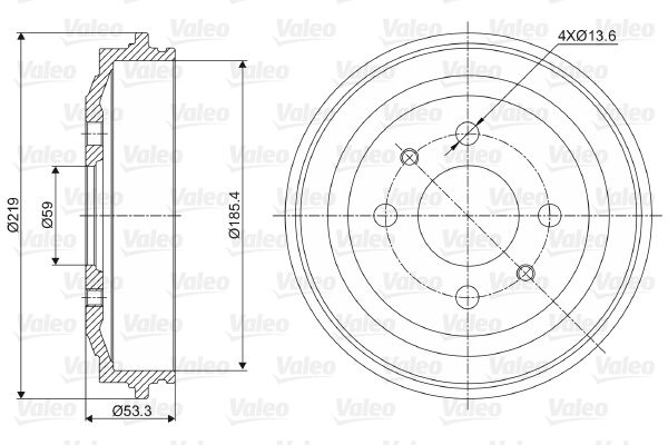 VALEO 237024 Brake Drum