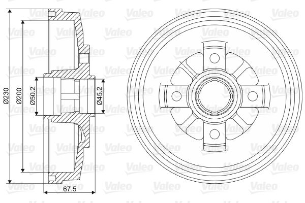 VALEO 237025 Brake Drum