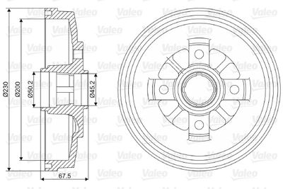 Brake Drum VALEO 237025