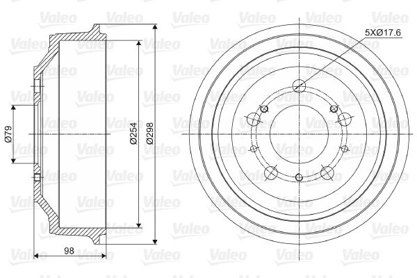VALEO 237028 Brake Drum