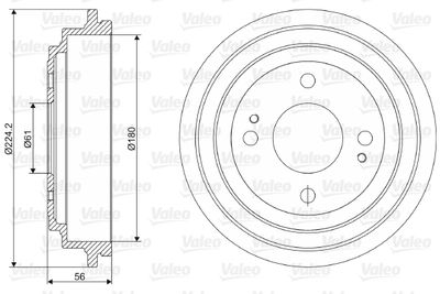 Brake Drum VALEO 237030