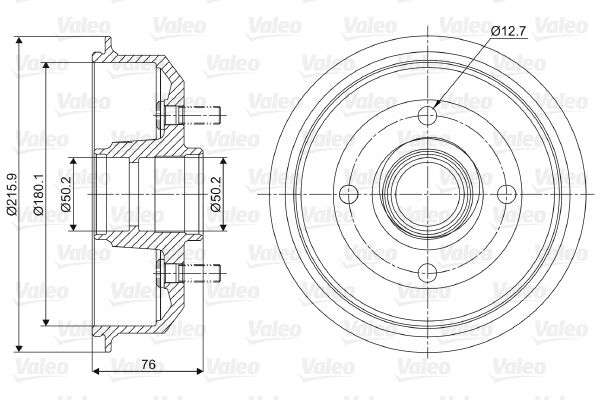 VALEO 237032 Brake Drum