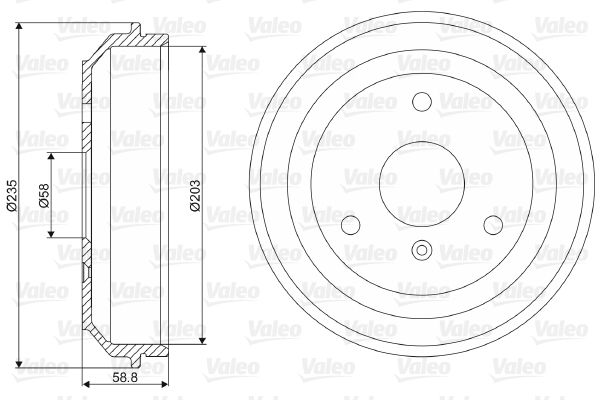 VALEO 237035 Brake Drum