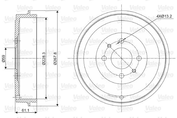 VALEO 237036 Brake Drum