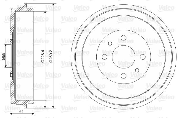VALEO 237037 Brake Drum