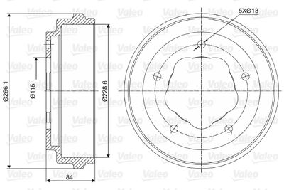 Brake Drum VALEO 237038
