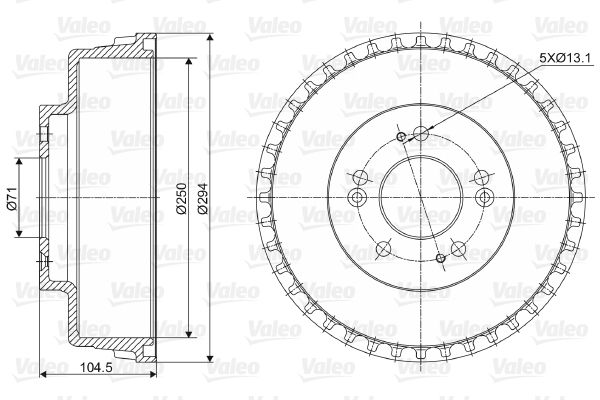 VALEO 237039 Brake Drum