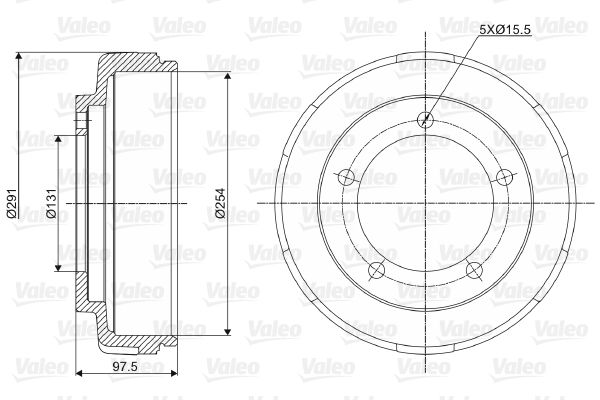 VALEO 237040 Brake Drum