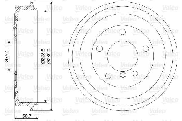 VALEO 237042 Brake Drum