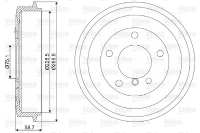 Brake Drum VALEO 237042