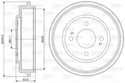Brake Drum VALEO 237043