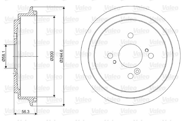 VALEO 237044 Brake Drum