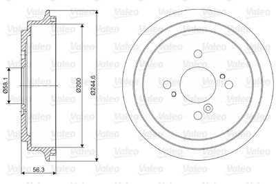 Brake Drum VALEO 237044