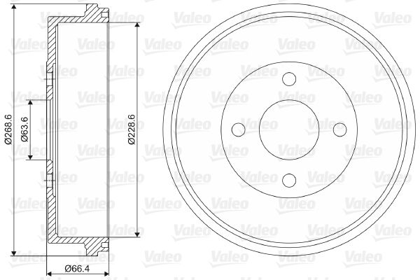 VALEO 237045 Brake Drum