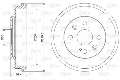Brake Drum VALEO 237046