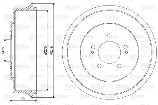 VALEO 237047 Brake Drum
