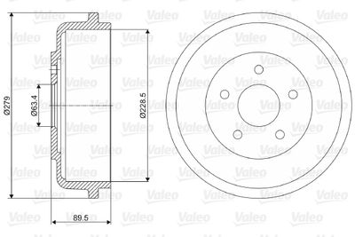 Brake Drum VALEO 237053