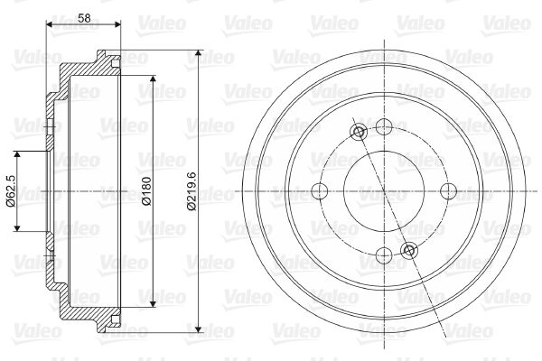 VALEO 237059 Brake Drum