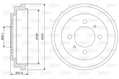 Brake Drum VALEO 237061