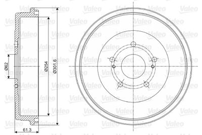 Brake Drum VALEO 237063