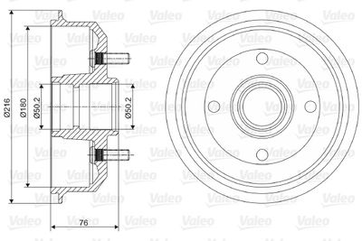 Brake Drum VALEO 237066