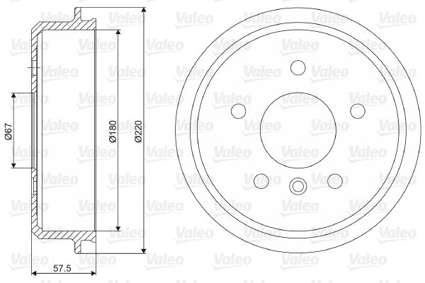 VALEO 237068 Brake Drum