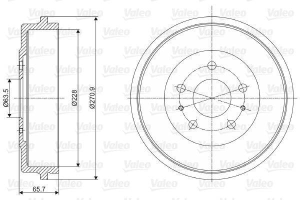 VALEO 237069 Brake Drum
