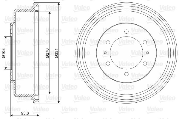 VALEO 237071 Brake Drum