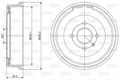 Brake Drum VALEO 237072