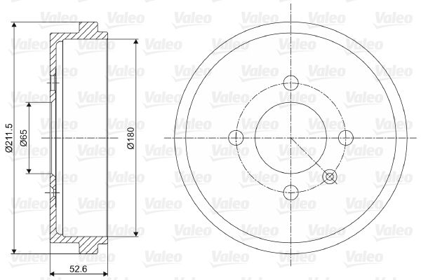 VALEO 237073 Brake Drum