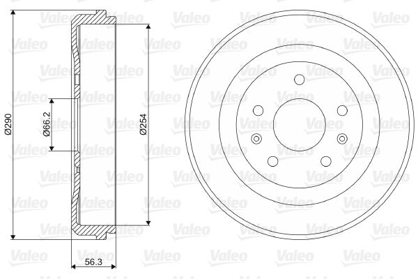 VALEO 237074 Brake Drum