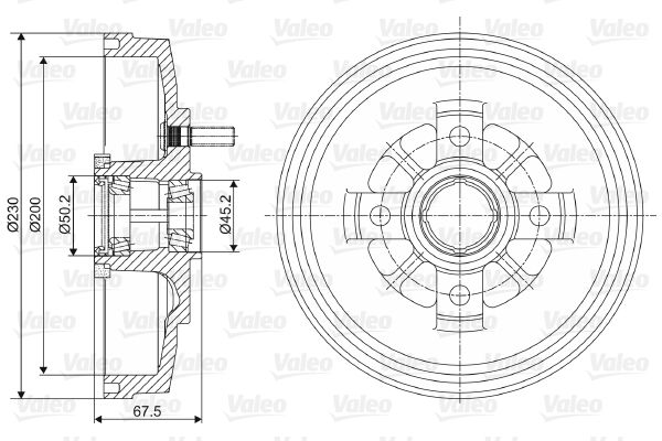 VALEO 237077 Brake Drum