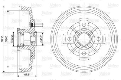 Brake Drum VALEO 237077