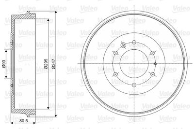 Brake Drum VALEO 237080