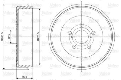 Brake Drum VALEO 237084