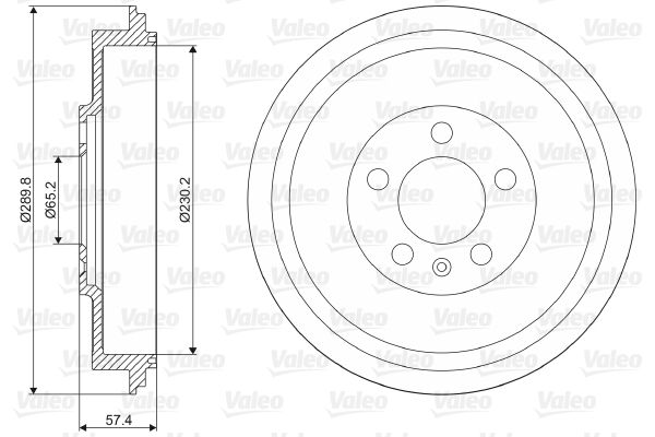 VALEO 237085 Brake Drum