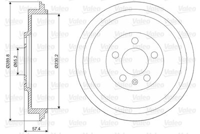 Brake Drum VALEO 237085