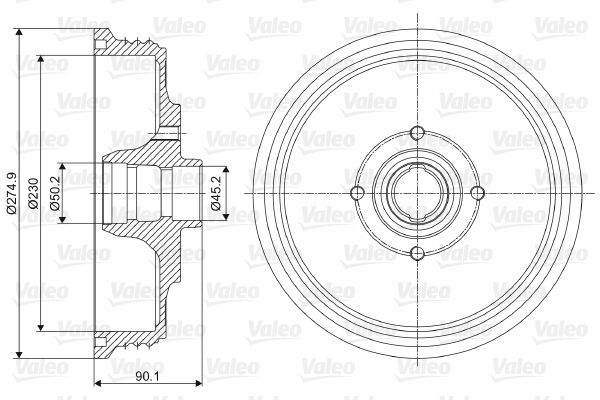 VALEO 237086 Brake Drum
