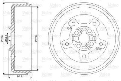 Brake Drum VALEO 237087